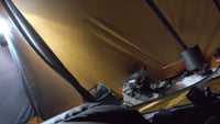Inside a tent