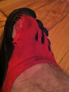 big toe torn on Vibram Sprints