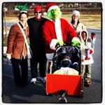 bunch of people and a Grinch