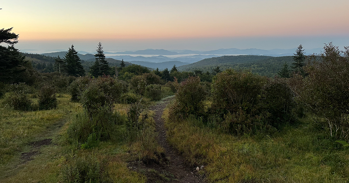 mountain sunrise in virginia
