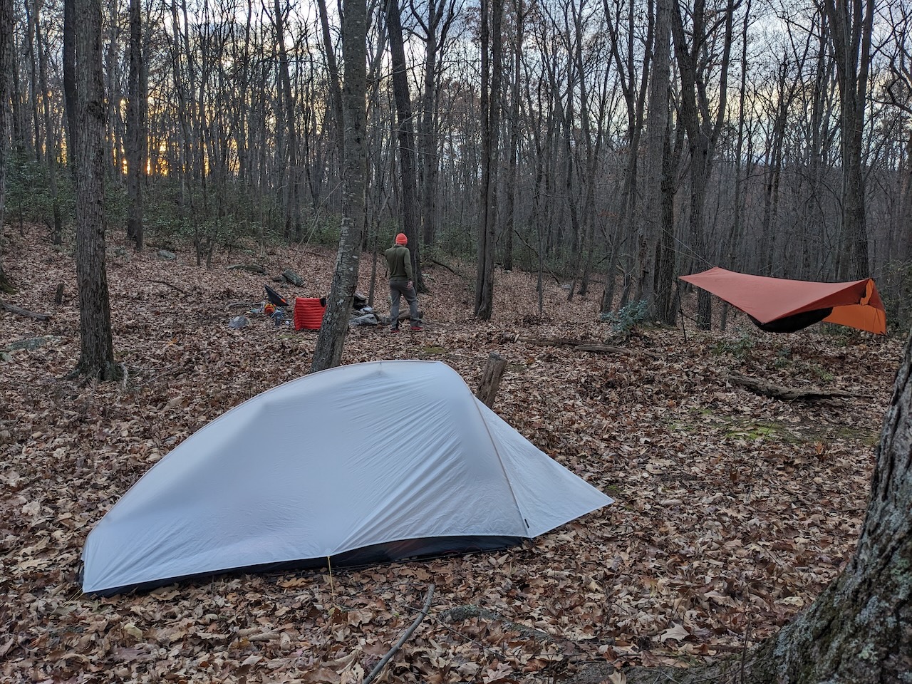 tent and hammock